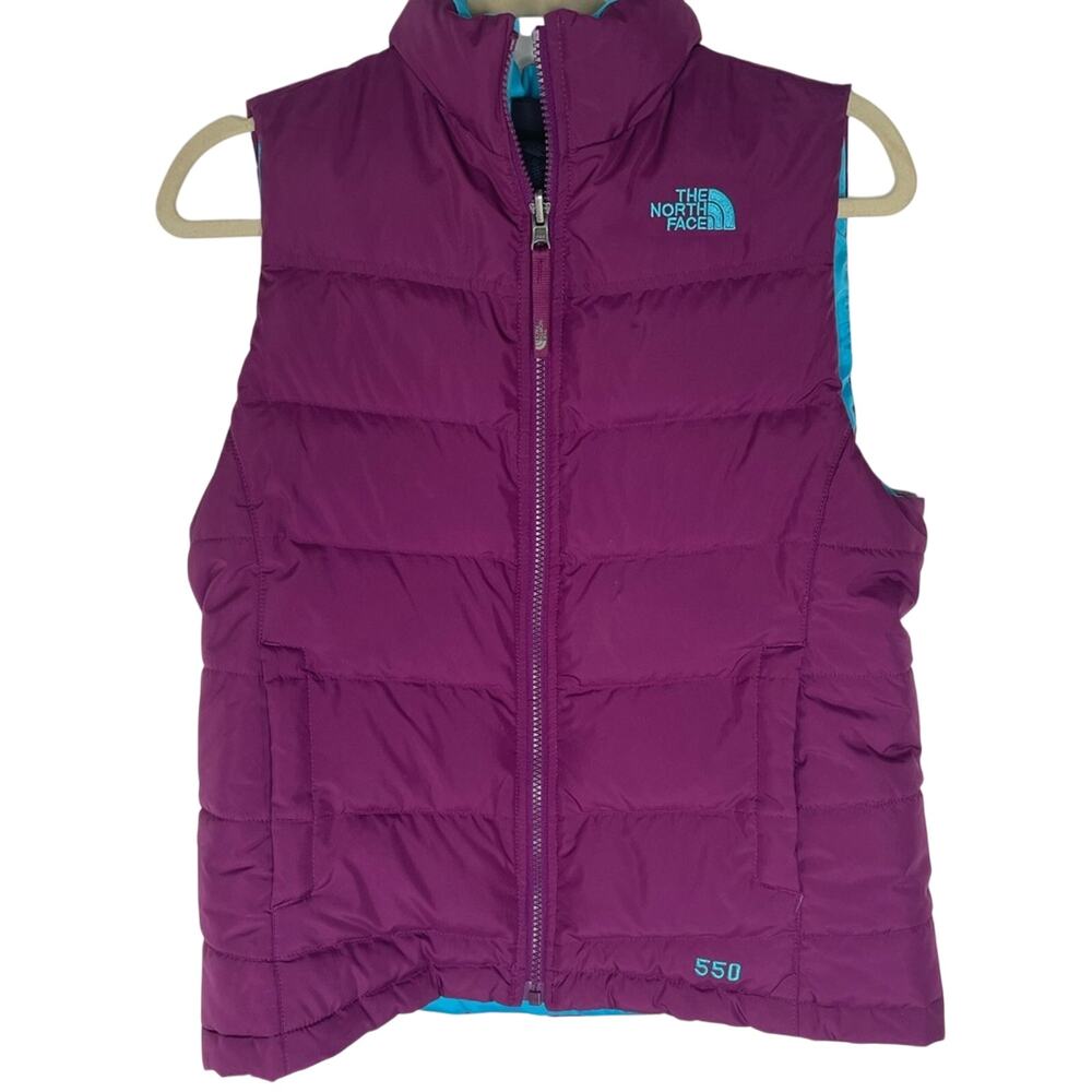 The North Face Kids' Purple Puffer Vest size large 14/6